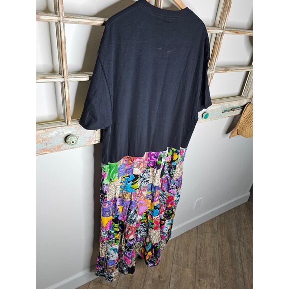 ONE OF A KIND T-Shirt BOHO flowy Patchwork Dress Ladies size 2X - Picture 8 of 12